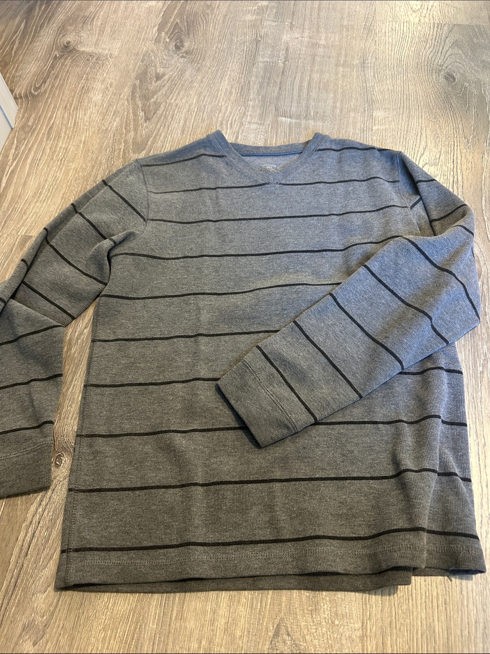 Faded Glory Gray Striped Crewneck Sweater
